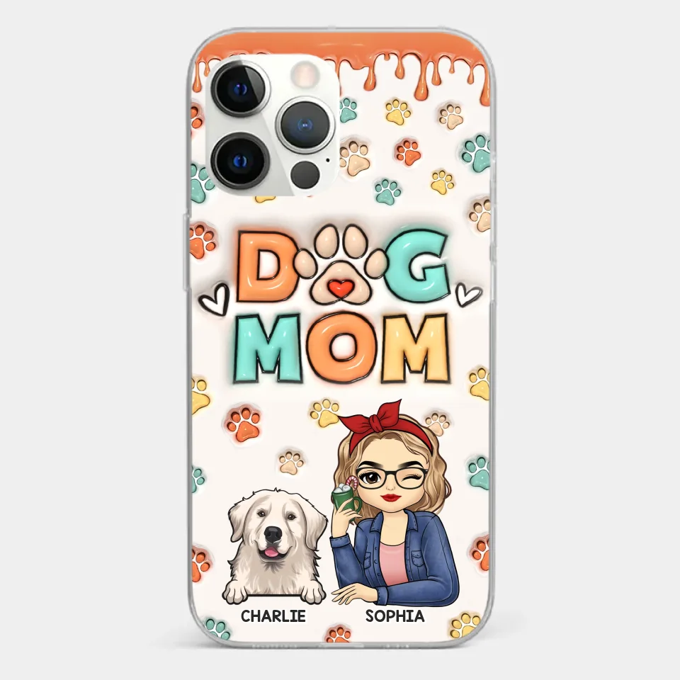 The Road To My Heart Is Filled With Paw Prints - Dog & Cat Personalized Custom 3D Inflated Effect Printed Clear Phone Case - Gift For Pet Owners, Pet Lovers - Image 11