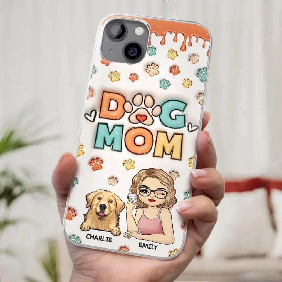 The Road To My Heart Is Filled With Paw Prints - Dog & Cat Personalized Custom 3D Inflated Effect Printed Clear Phone Case - Gift For Pet Owners, Pet Lovers - Image 32