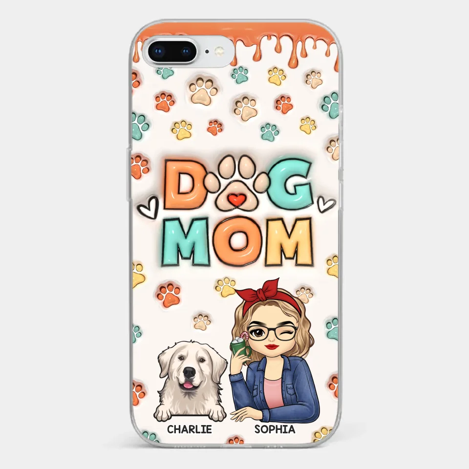 The Road To My Heart Is Filled With Paw Prints - Dog & Cat Personalized Custom 3D Inflated Effect Printed Clear Phone Case - Gift For Pet Owners, Pet Lovers - Image 5