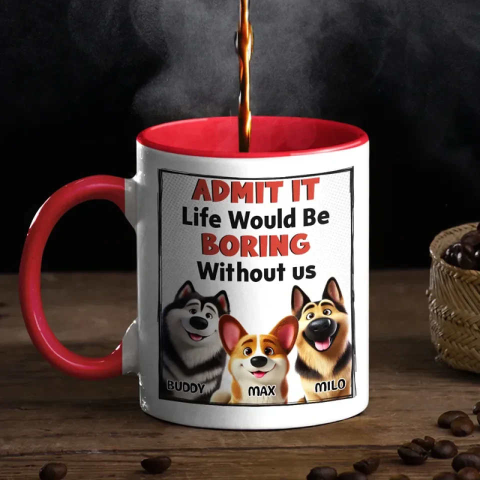 The Road To My Heart Is Paved With Paw Prints - Dog & Cat Personalized Custom Accent Mug - Gift For Pet Owners, Pet Lovers - Image 3