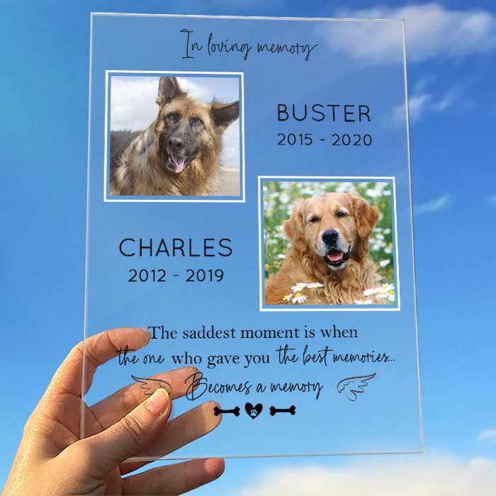 The Saddest Moment Is When The One Who Gave You The Best Memories Becomes A Memory - Upload Image - Personalized Acrylic Plaque - Image 2