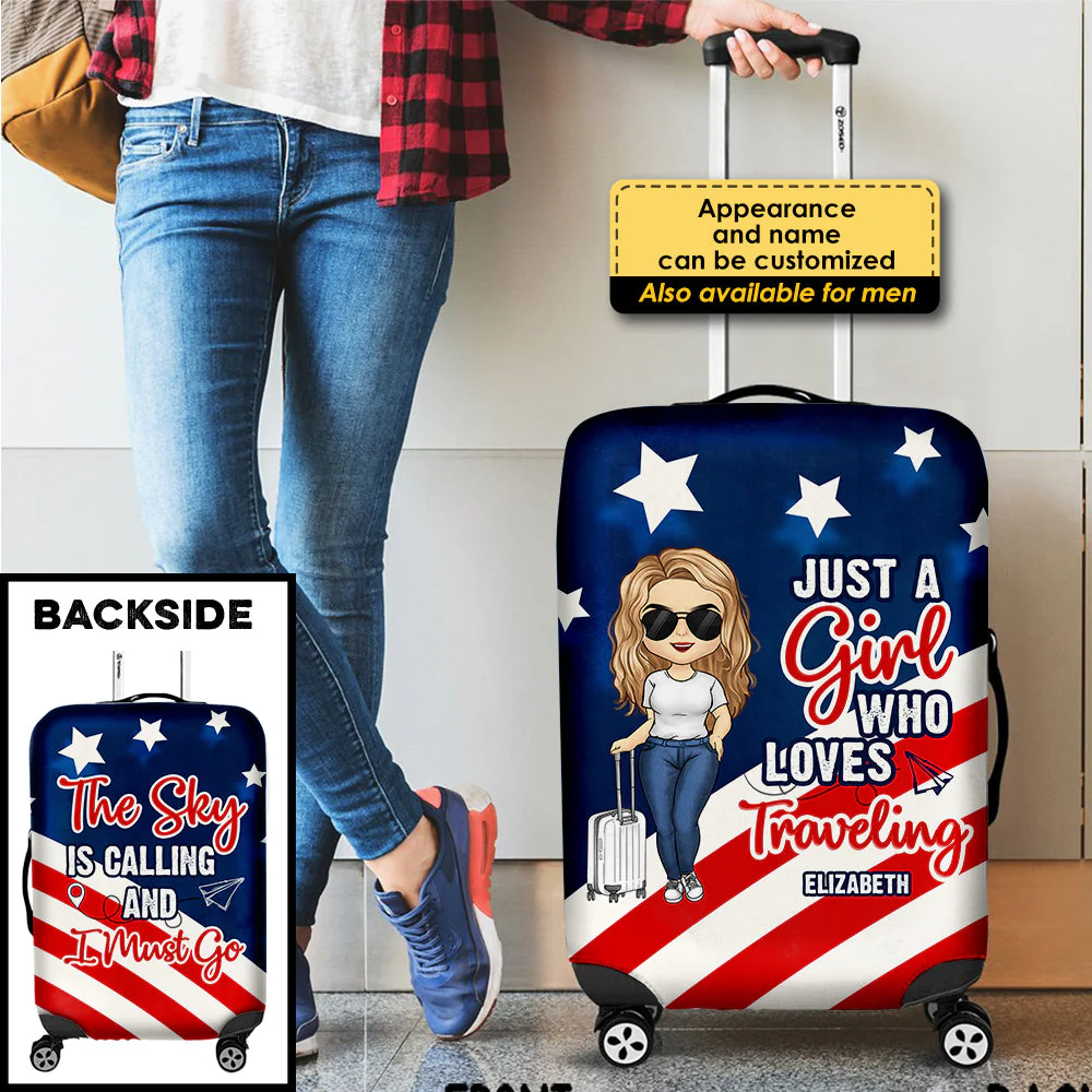The Sky Is Calling, I Must Go - Personalized Luggage Cover - Image 4
