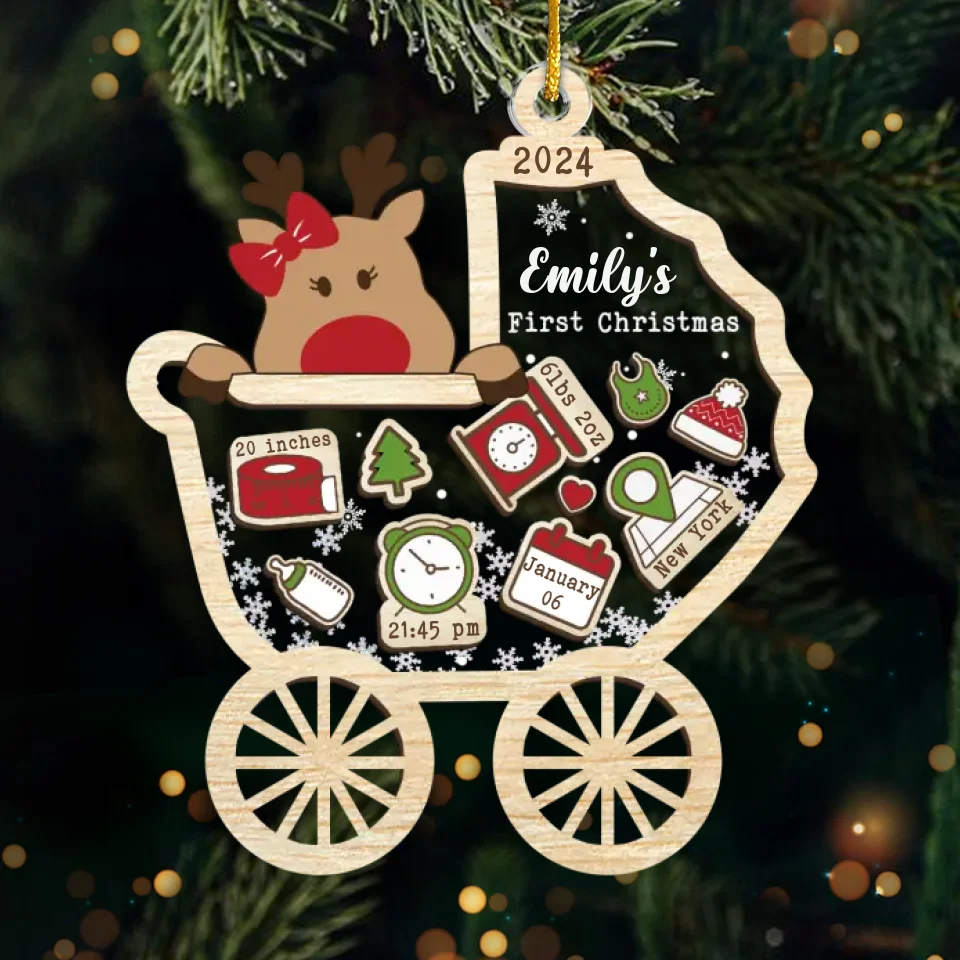 The Tiniest Hands Hold The Most Precious Gifts Of All - Family Personalized Custom Ornament - Acrylic Custom Shaped - Christmas Gift For Baby Kids, Newborn Baby, First Christmas - Image 2