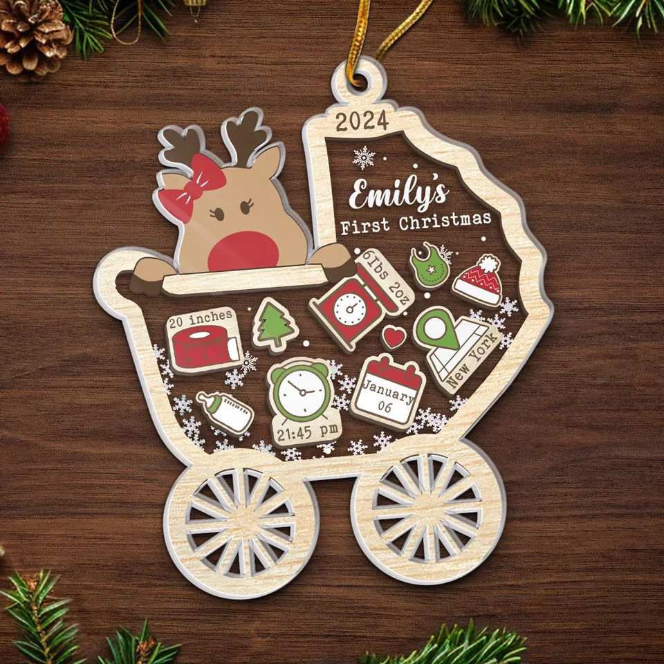The Tiniest Hands Hold The Most Precious Gifts Of All - Family Personalized Custom Ornament - Acrylic Custom Shaped - Christmas Gift For Baby Kids, Newborn Baby, First Christmas - Image 5