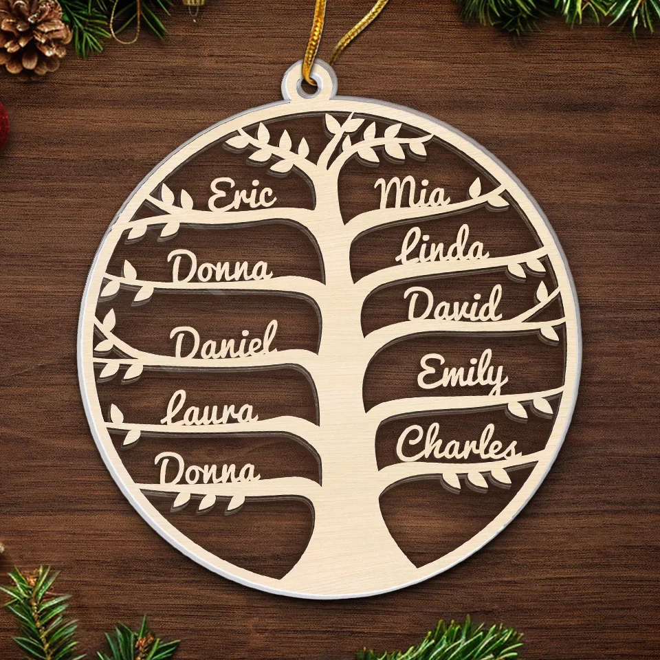 The Tree Is A Reminder Of The Love That Grows Within Our Family - Family Personalized Custom Ornament - Acrylic Custom Shaped - Christmas Gift For Family Members - Image 5