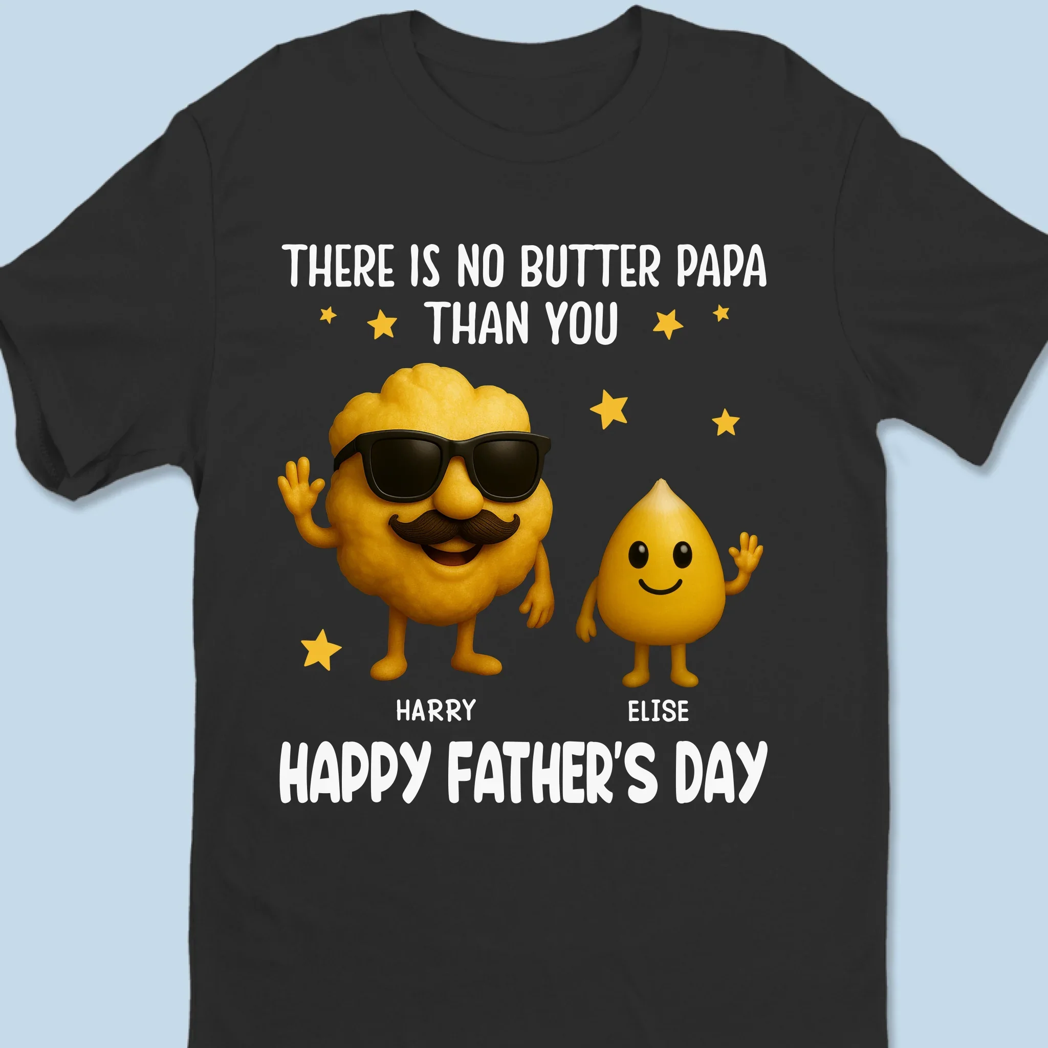 There Is No Butter Pop Than You - Family Personalized Custom Unisex T-shirt, Premium T-shirt, Hoodie - Father's Day, Gift For Dad, Grandpa - Image 2