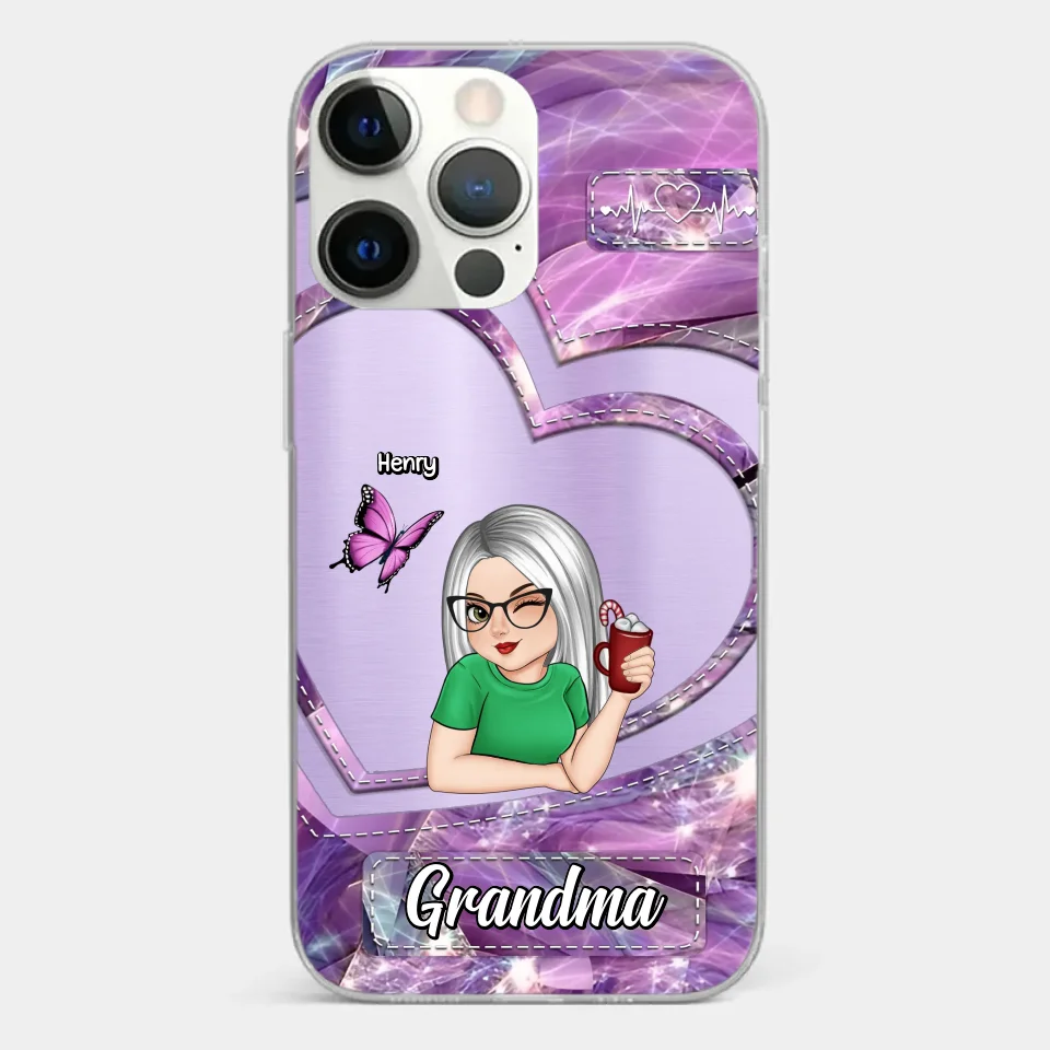 There's No Place Like Home Except Grandma's - Family Personalized Custom Clear Phone Case - Gift For Grandma - Image 19