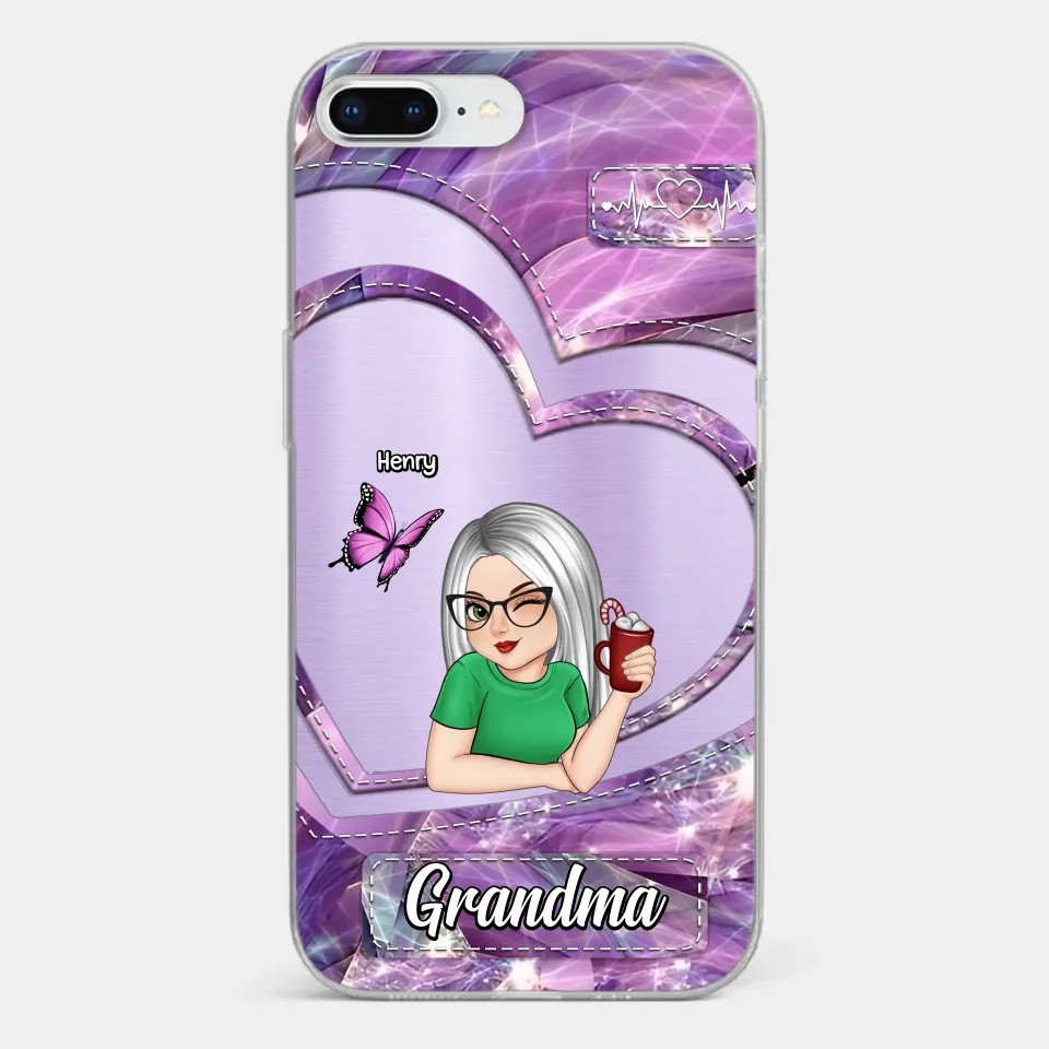 There's No Place Like Home Except Grandma's - Family Personalized Custom Clear Phone Case - Gift For Grandma - Image 3