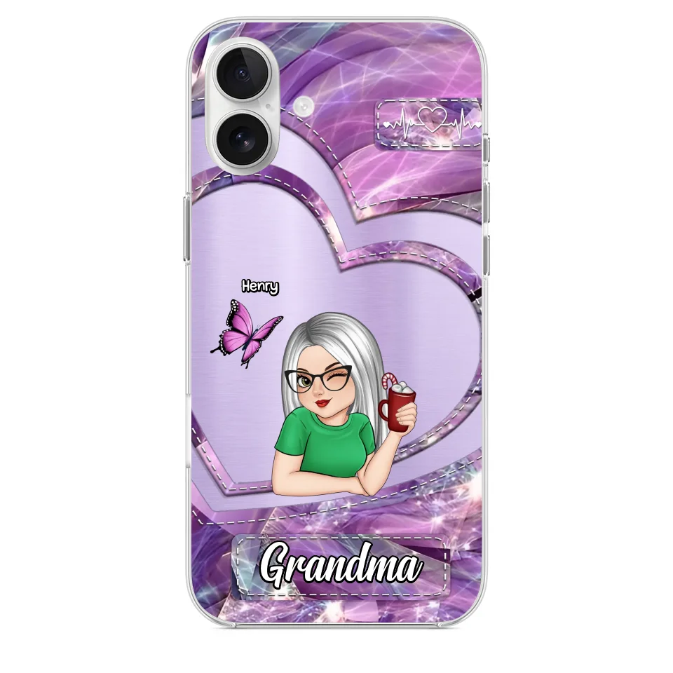 There's No Place Like Home Except Grandma's - Family Personalized Custom Clear Phone Case - Gift For Grandma - Image 30