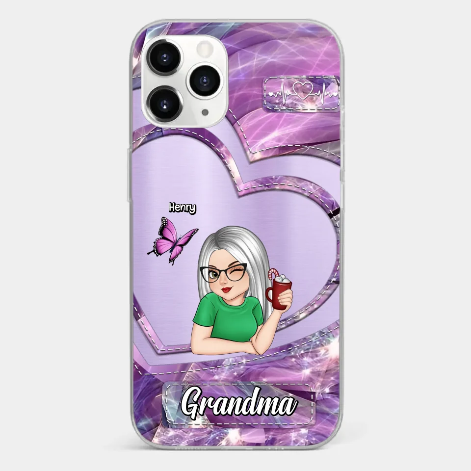 There's No Place Like Home Except Grandma's - Family Personalized Custom Clear Phone Case - Gift For Grandma - Image 7