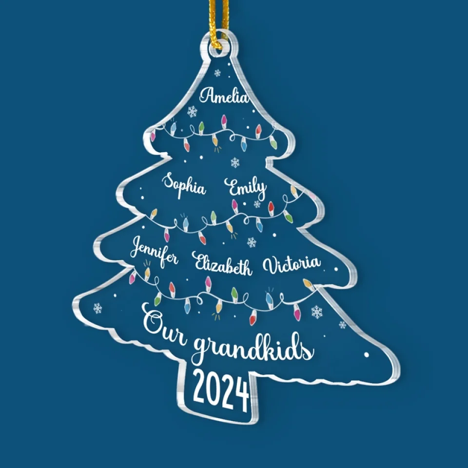 There's No Place Like Home For The Holidays - Family Personalized Custom Ornament - Acrylic Custom Shaped - Christmas Gift For Grandma, Grandpa, Grandkids - Image 3