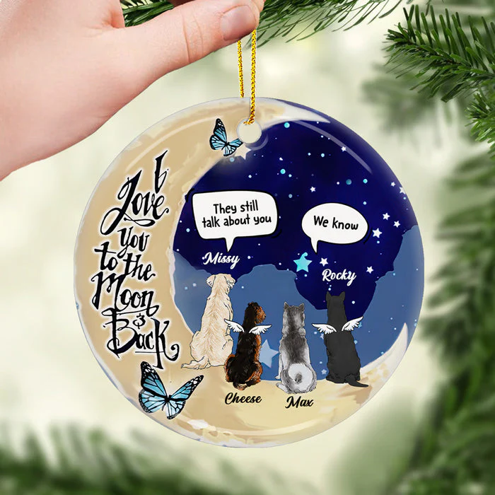 They Miss You Everyday - Personalized Custom Round Shaped Ceramic Christmas Ornament - Memorial Gift, Sympathy Gift, Christmas Gift - Image 2