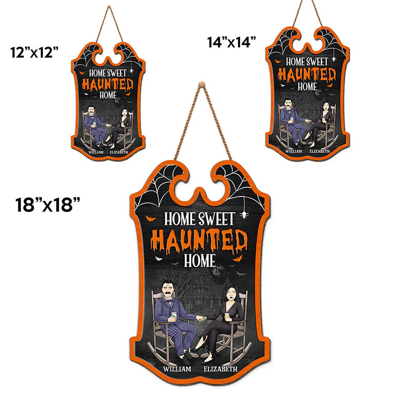 They’re Kooky Mysterious And Spooky - Couple Personalized Custom Shaped Home Decor Wood Sign - Halloween Gift For Husband Wife - Image 4