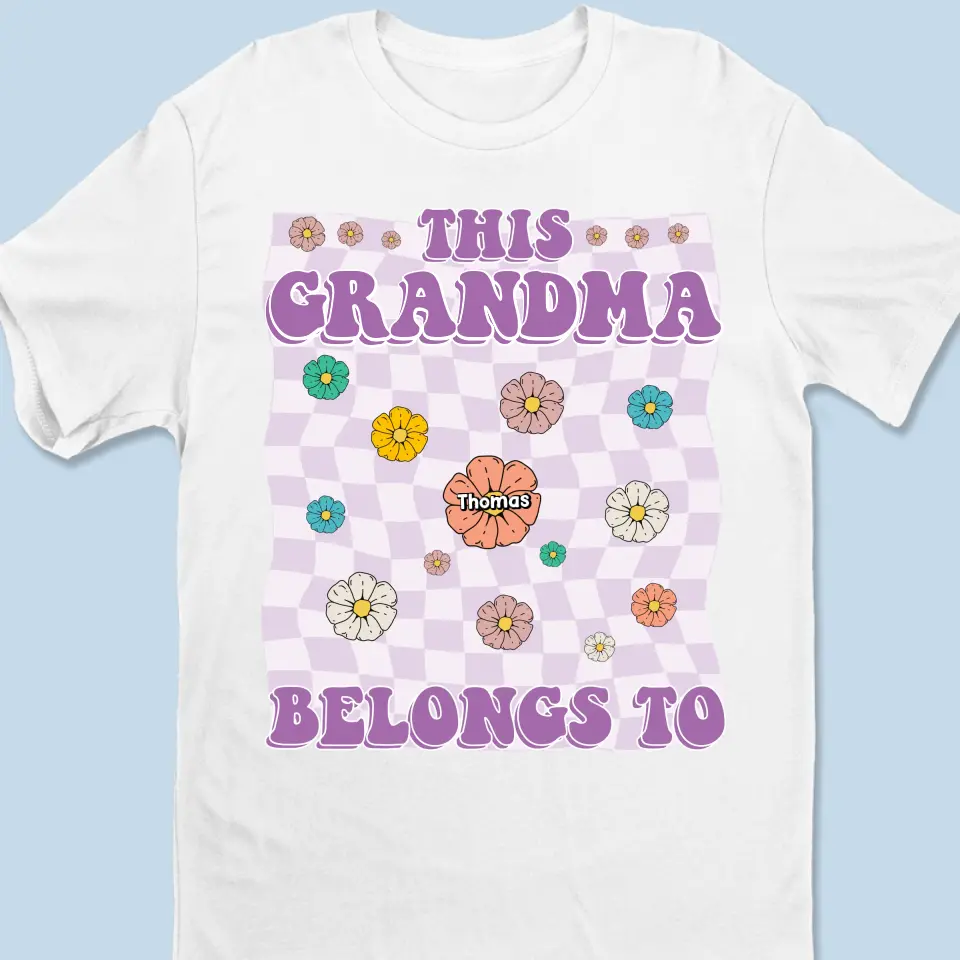 This Awesome Grandma Belongs To These Kids - Family Personalized Custom Unisex T-shirt, Hoodie, Sweatshirt - Gift For Mom, Grandma - Image 2