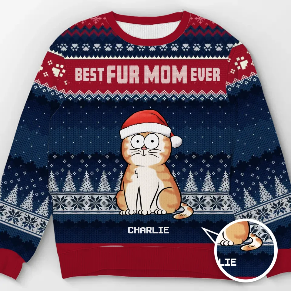 This Christmas Show Off Your Love For Pets In A Fun And Cozy Way - Dog & Cat Personalized Custom Ugly Sweatshirt - Unisex Wool Jumper - Christmas Gift For Pet Owners, Pet Lovers - Image 2