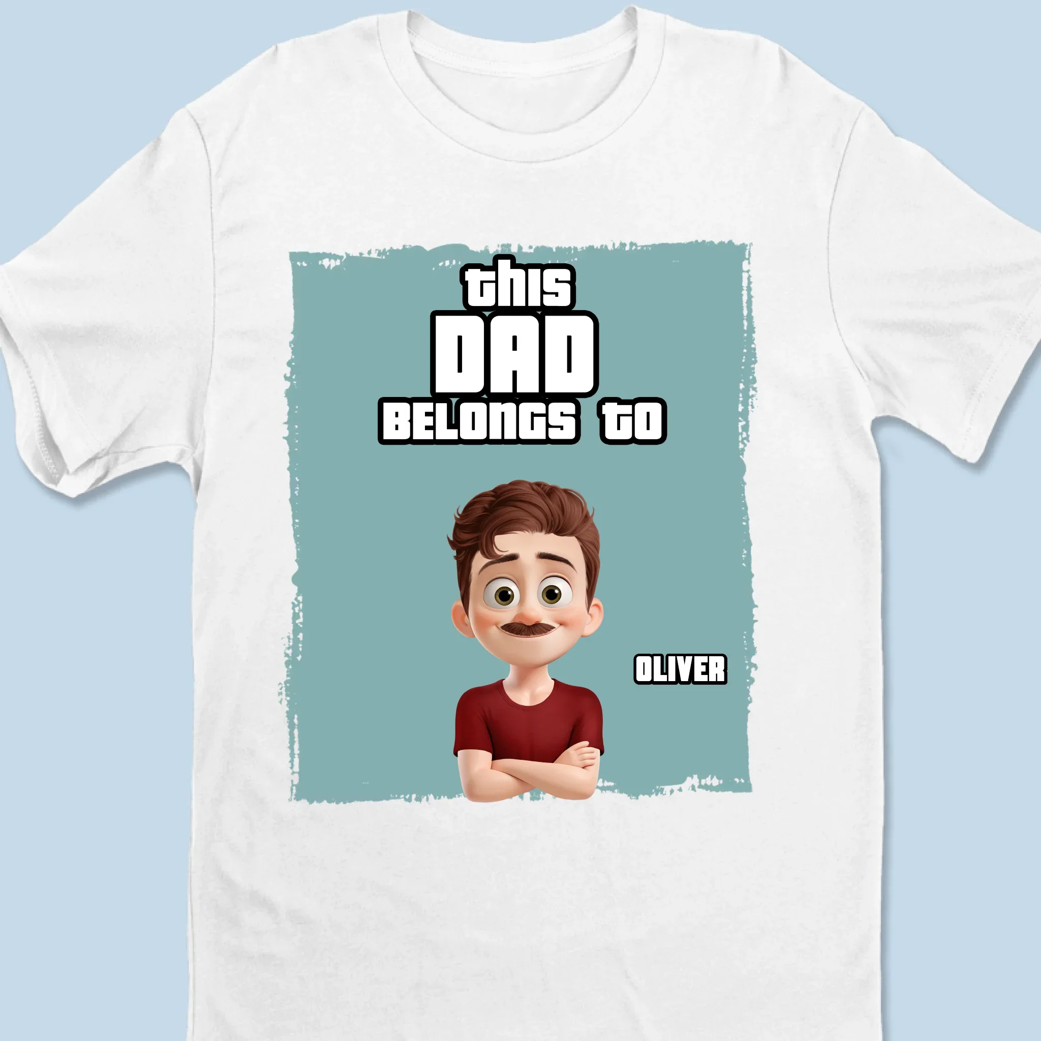 This Dad Belongs To - Family Personalized Custom Unisex T-shirt, Premium T-shirt, Hoodie - Father's Day, Gift For Dad, Grandpa - Image 5