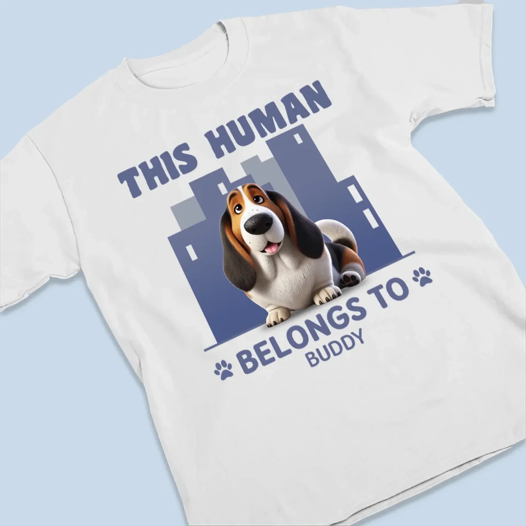 This Human Belongs To Me And That Is Final - Dog Personalized Custom Unisex T-shirt, Premium T-shirt, Hoodie - Gift For Pet Owners, Pet Lovers - Image 3