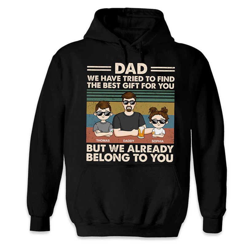 This Is Awesome Grandpa Belongs To - Family Personalized Custom Unisex T-shirt, Hoodie, Sweatshirt - Gift For Dad, Grandpa - Image 5