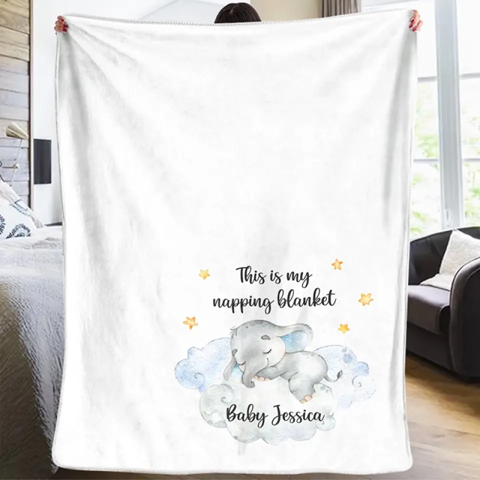 This Is My Napping Blanket - Family Personalized Custom Blanket - Gift For Family Members - Image 4