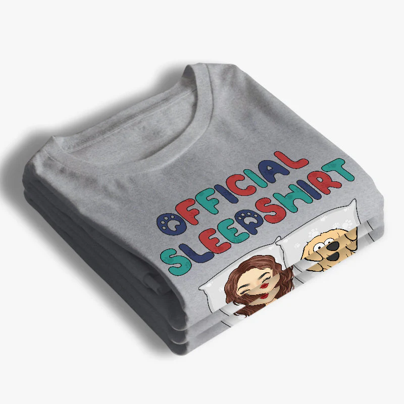 This Is Our Official Sleepshirt - Dog & Cat Personalized Custom Unisex T-shirt, Hoodie, Sweatshirt - Gift For Pet Owners, Pet Lovers - Image 3