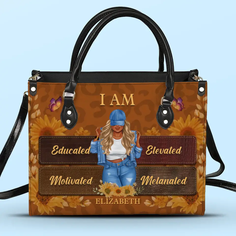 This Is Who I Am - Bestie Personalized Custom Leather Handbag - Gift For Best Friends, BFF, Sisters - Image 2