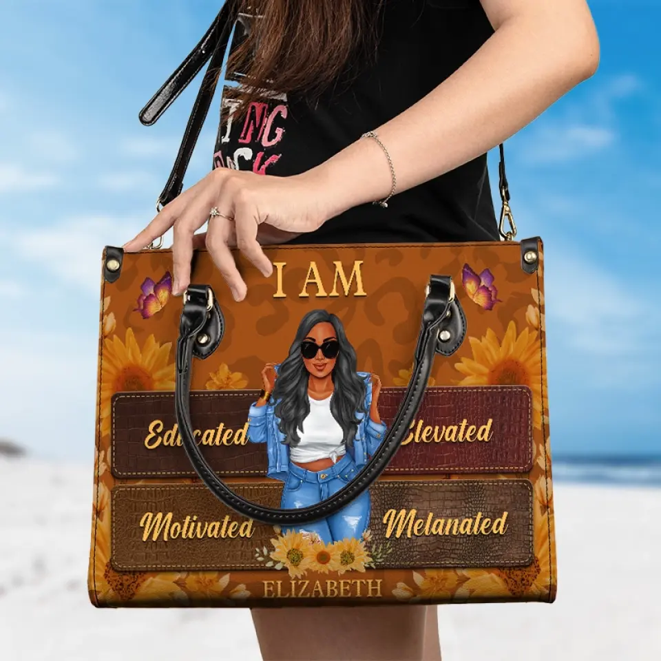 This Is Who I Am - Bestie Personalized Custom Leather Handbag - Gift For Best Friends, BFF, Sisters - Image 4