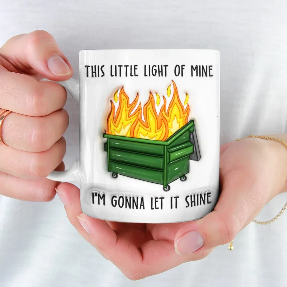 This Little Light Of Mine, I'm Gonna Let It Shine - Friend 3D Inflated Effect Printed Mug - Christmas Gift For Yourself, Best Friends, Sisters, Family Members, Coworkers - Image 3