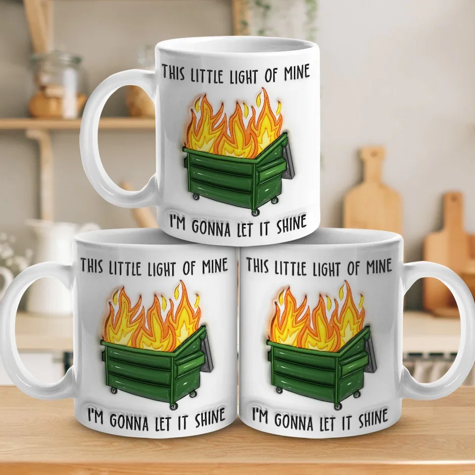 This Little Light Of Mine, I'm Gonna Let It Shine - Friend 3D Inflated Effect Printed Mug - Christmas Gift For Yourself, Best Friends, Sisters, Family Members, Coworkers - Image 4