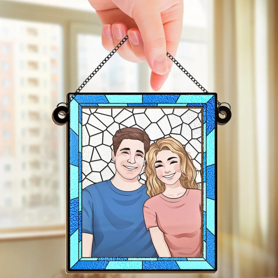 This Ornament Reflects The Love And Laughter We Share - Couple Personalized Window Hanging Suncatcher - Christmas Gift For Husband Wife, Anniversary - Image 3