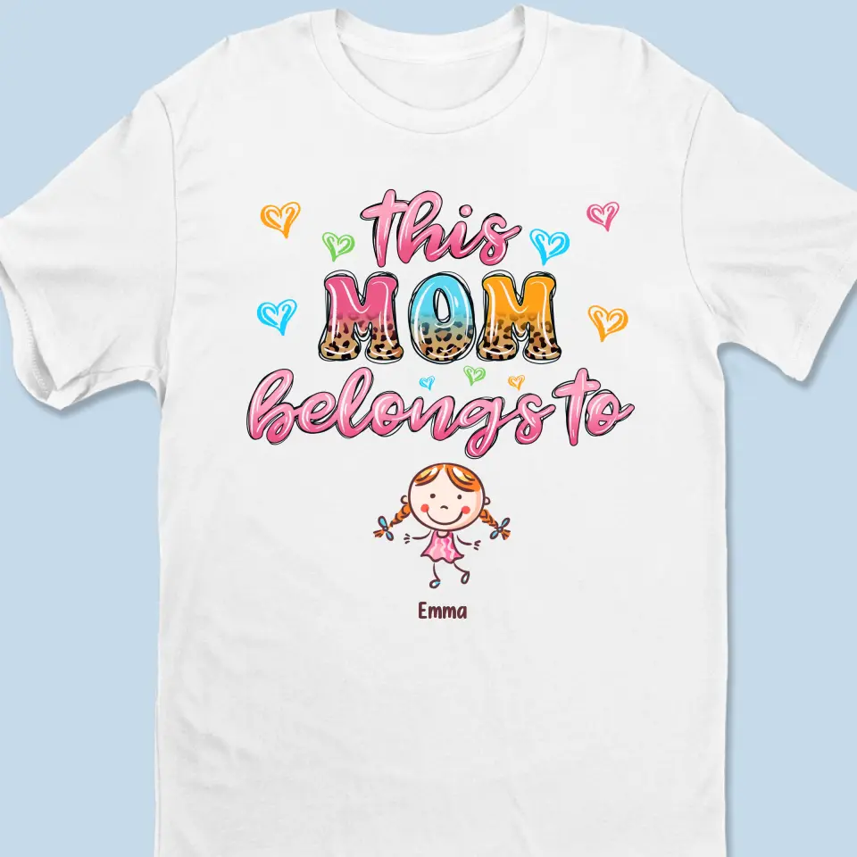 This Special Mom Belongs To - Family Personalized Custom Unisex T-shirt, Hoodie, Sweatshirt - Gift For Mom, Grandma - Image 2