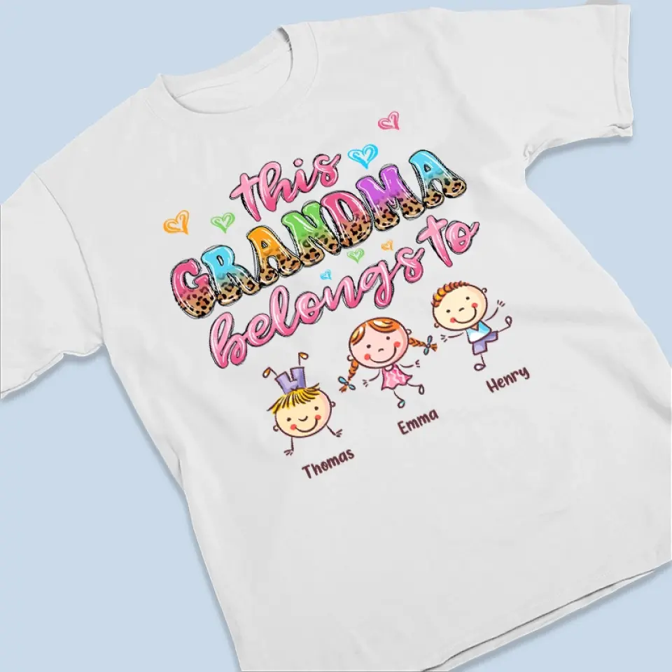 This Special Mom Belongs To - Family Personalized Custom Unisex T-shirt, Hoodie, Sweatshirt - Gift For Mom, Grandma - Image 3