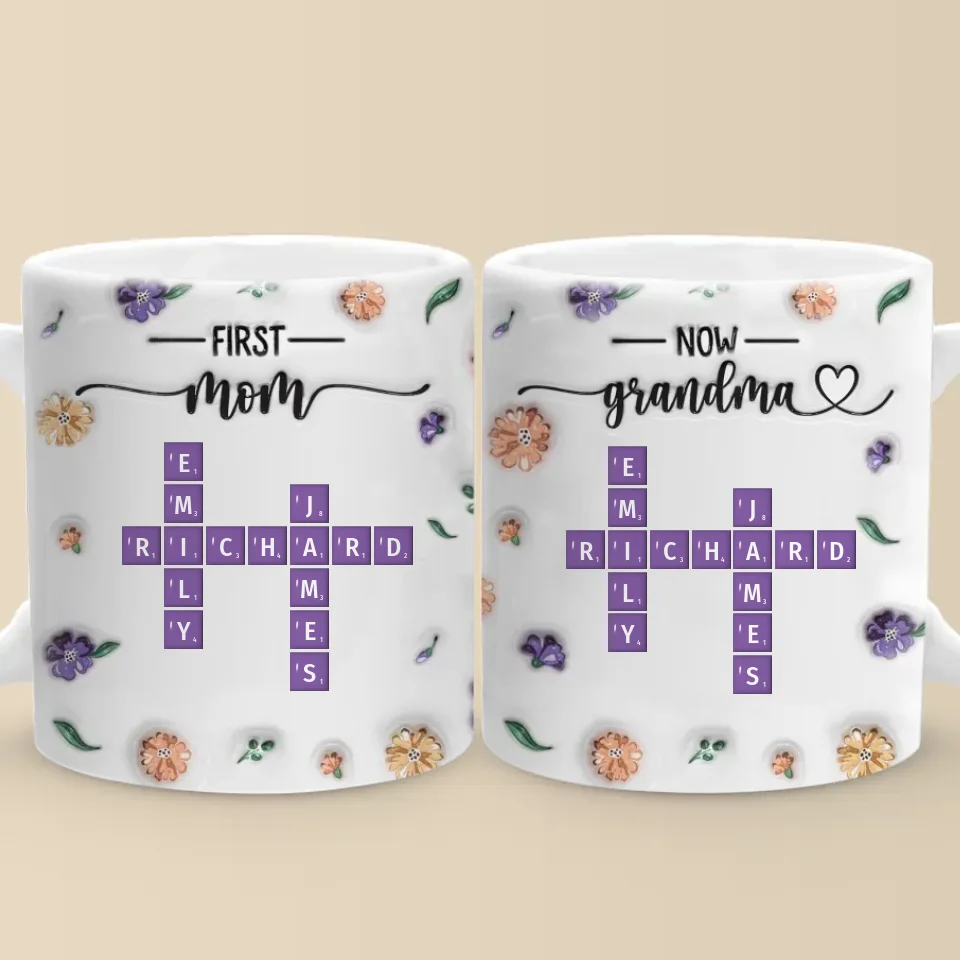 Through Generations, Love Is The Thread That Binds Us - Family Personalized Custom 3D Inflated Effect Printed Mug - Gift For Mom, Grandma - Image 2