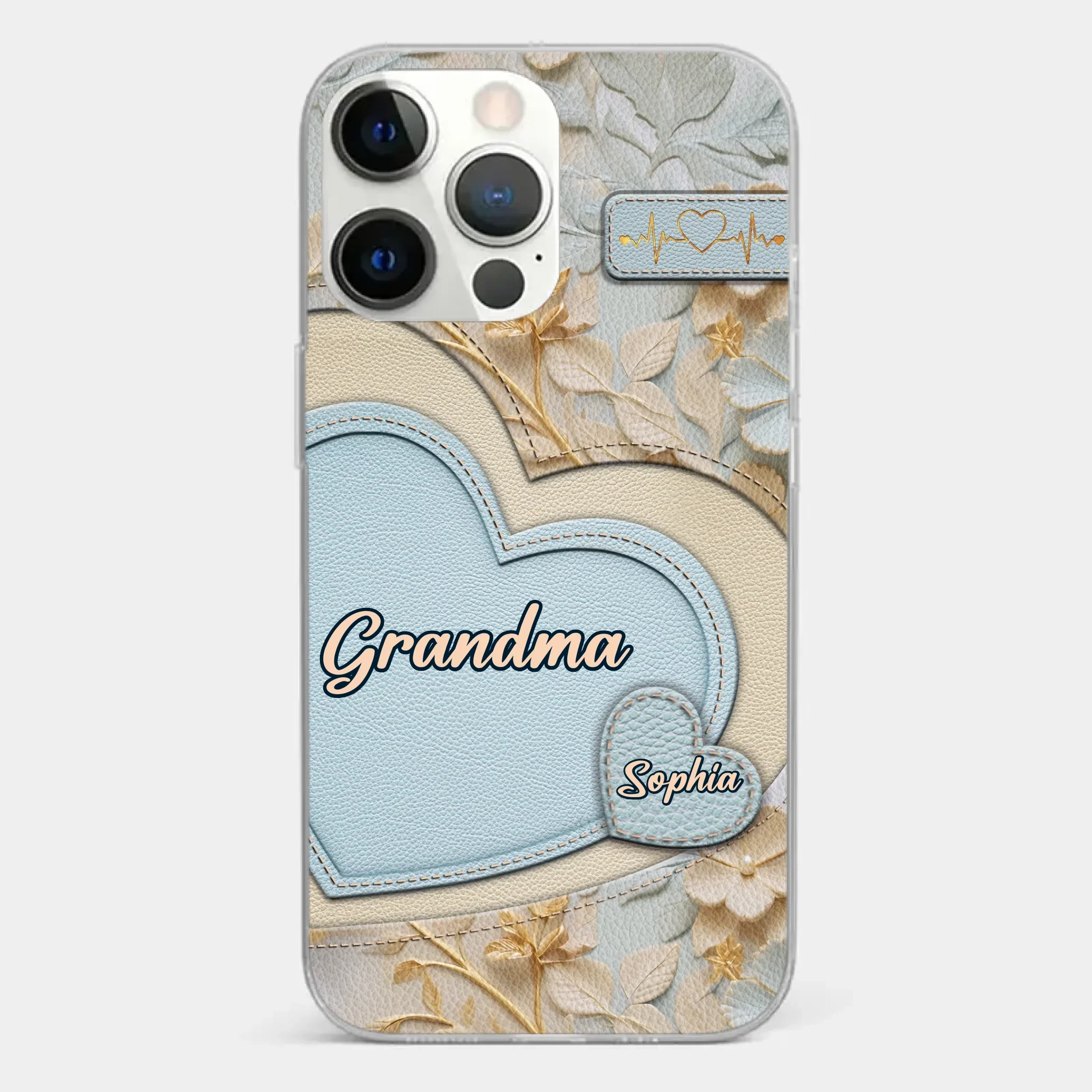 Tied Together By Love - Family Personalized Custom 3D Inflated Effect Printed Clear Phone Case - Mother's Day, Gift For Mom, Grandma - Image 20