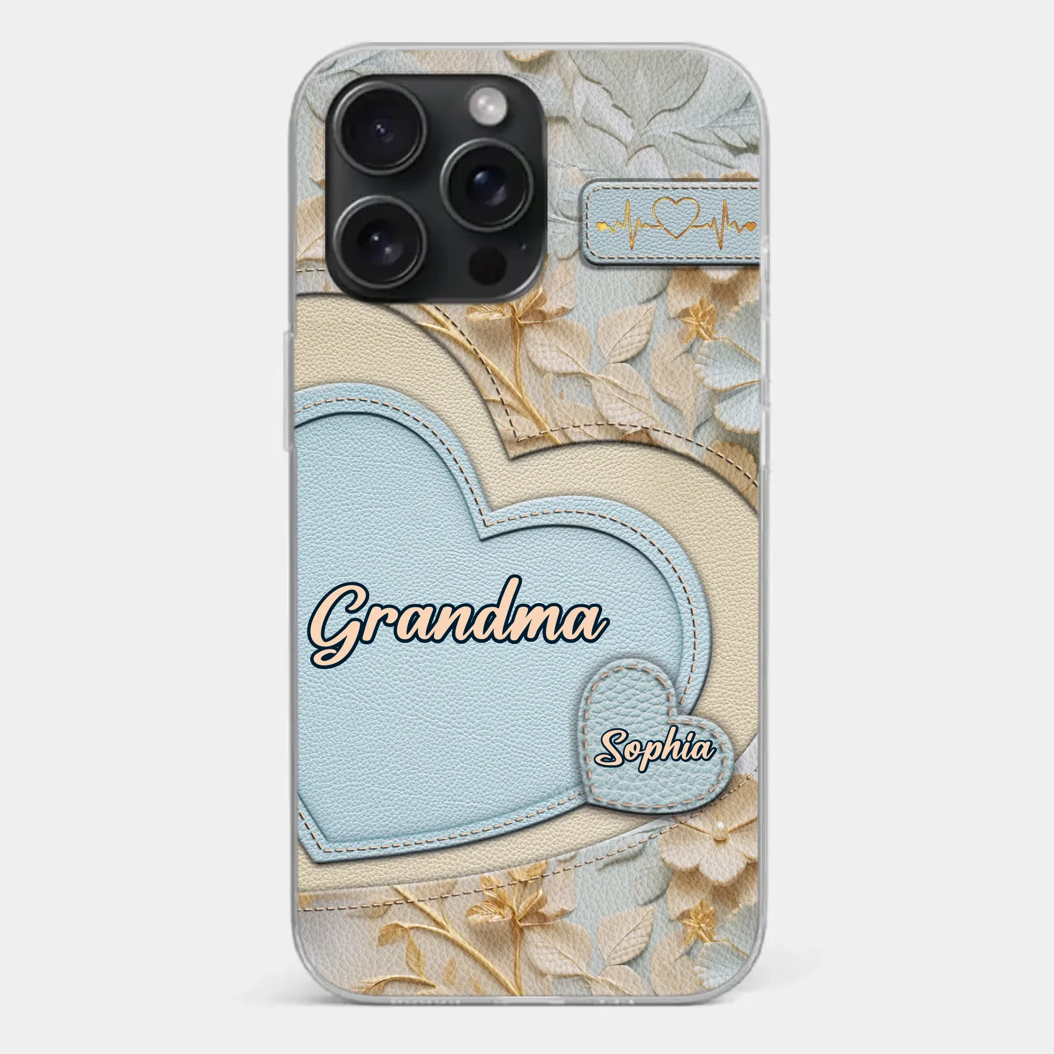 Tied Together By Love - Family Personalized Custom 3D Inflated Effect Printed Clear Phone Case - Mother's Day, Gift For Mom, Grandma - Image 23