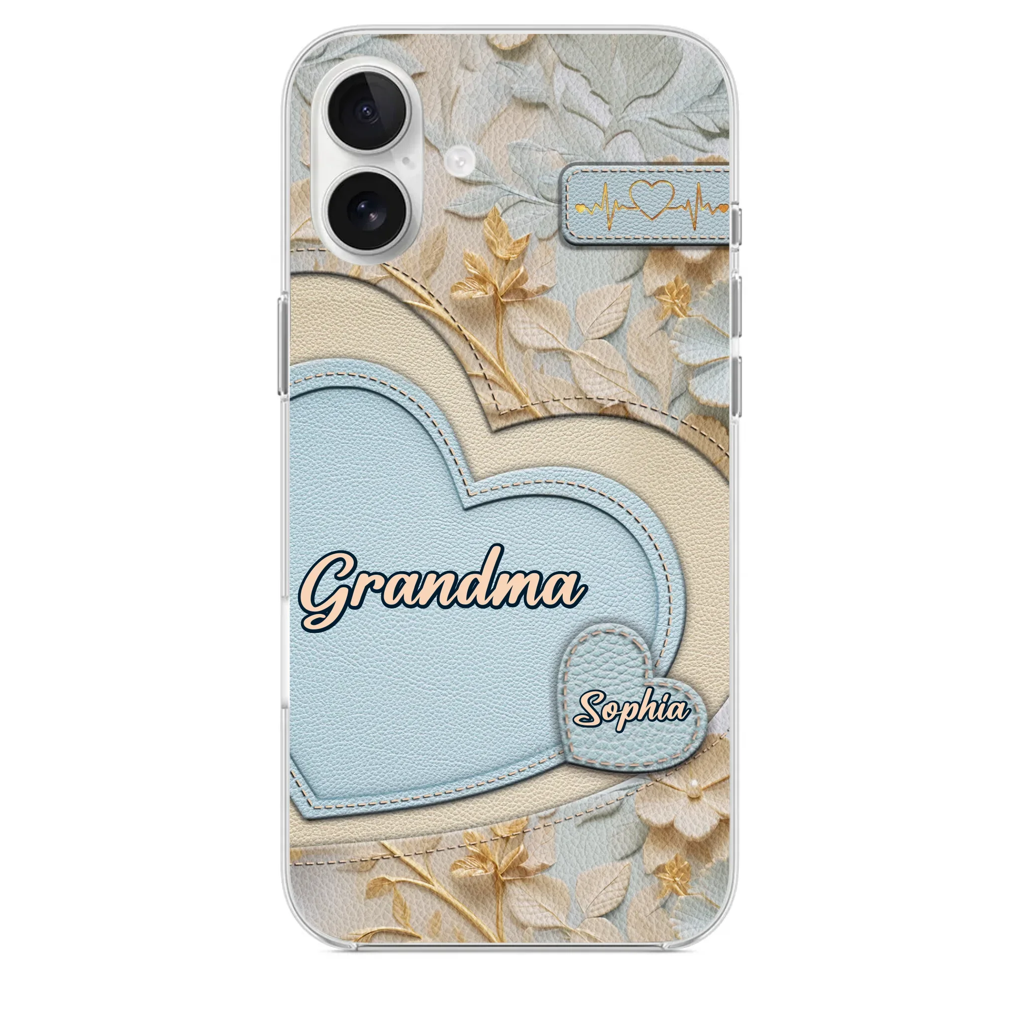 Tied Together By Love - Family Personalized Custom 3D Inflated Effect Printed Clear Phone Case - Mother's Day, Gift For Mom, Grandma - Image 30