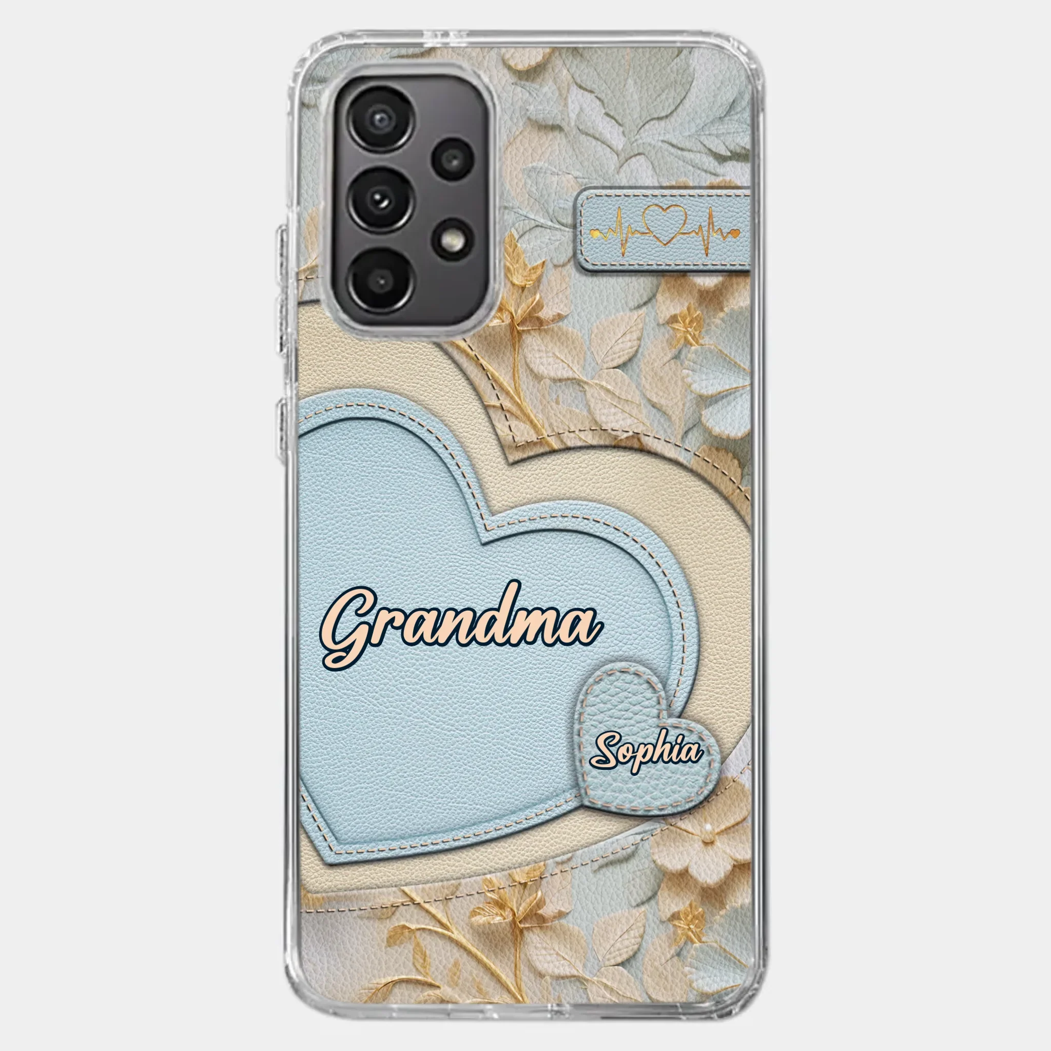 Tied Together By Love - Family Personalized Custom 3D Inflated Effect Printed Clear Phone Case - Mother's Day, Gift For Mom, Grandma - Image 37
