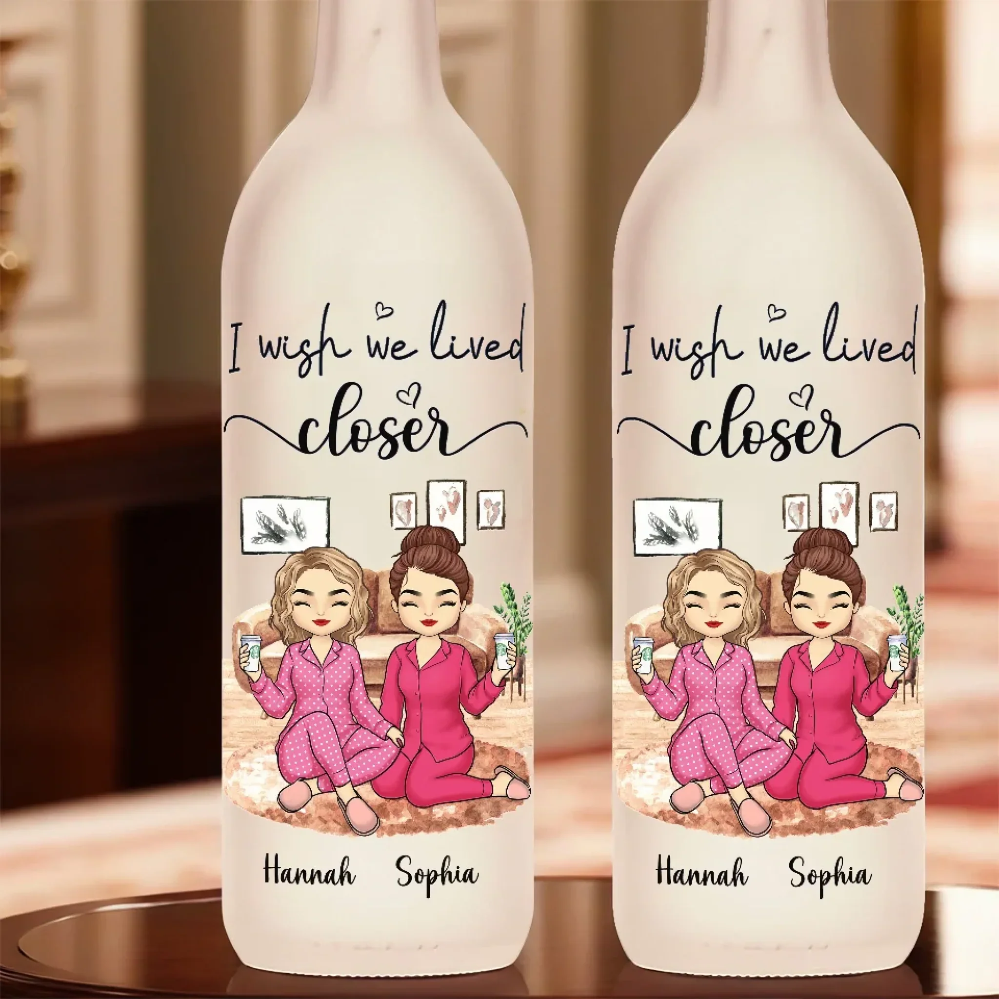 Time Together Is Priceless - Bestie Personalized Custom Bottle Lamp - Gift For Best Friends, BFF, Sisters - Image 4