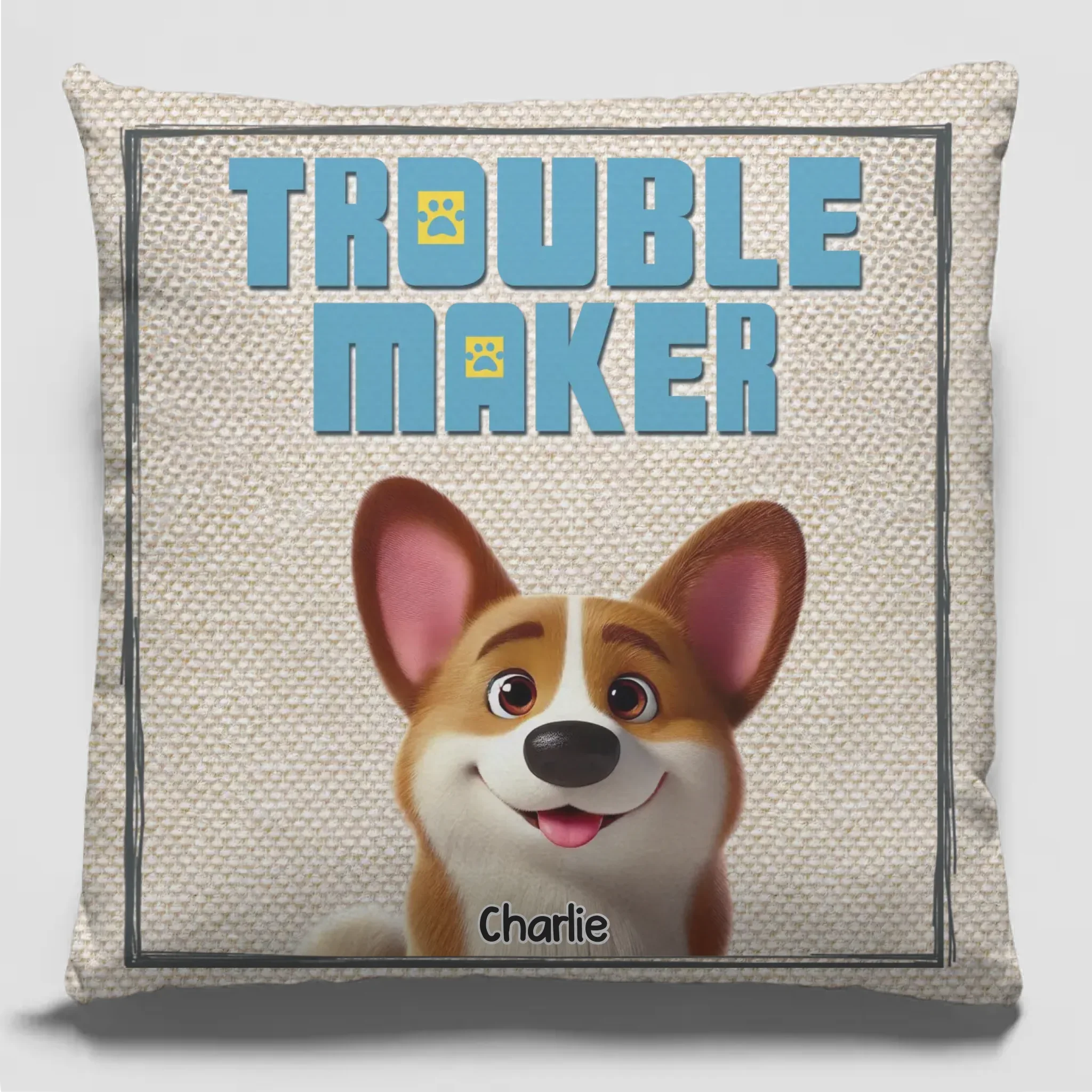 Tiny Paws, Big Trouble - Dog & Cat Personalized Custom Pillow - Gift For Pet Owners, Pet Lovers - Image 2