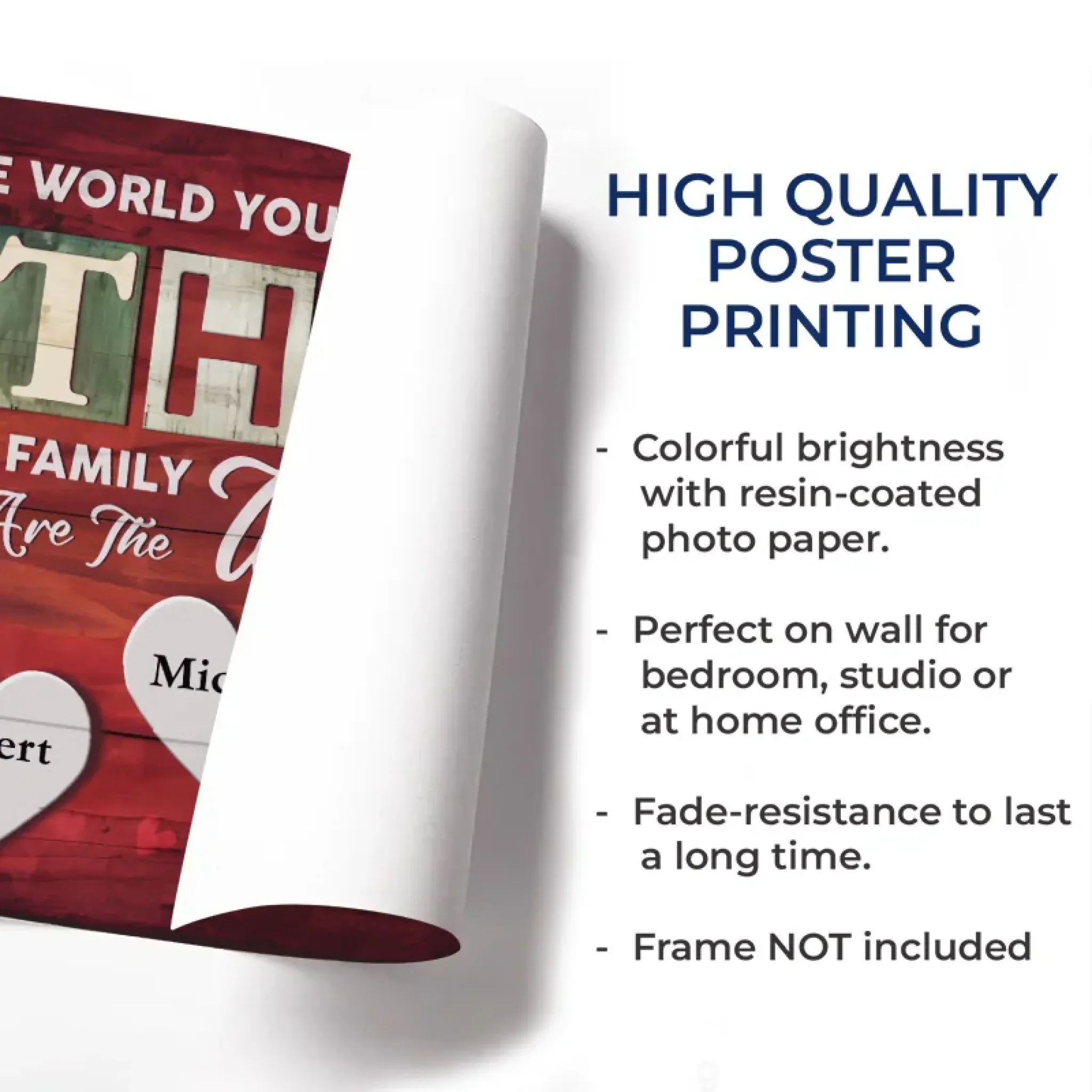 To A Child, A Mom Is The Whole World - Family Personalized Custom Horizontal Poster - Gift For Mom - Image 5