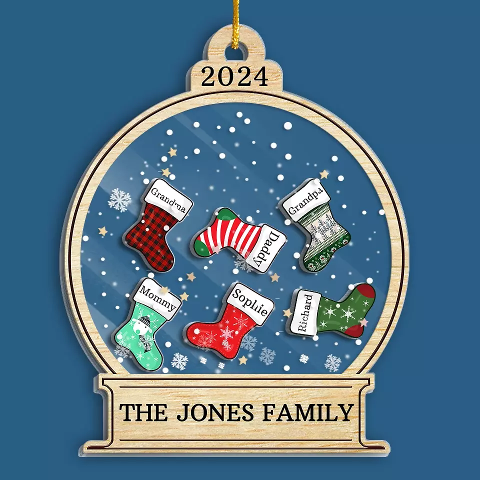 To Cherish Peace And Goodwill - Family Personalized Custom 3 Layers Shaker Ornament - Christmas Gift For Family Members - Image 4