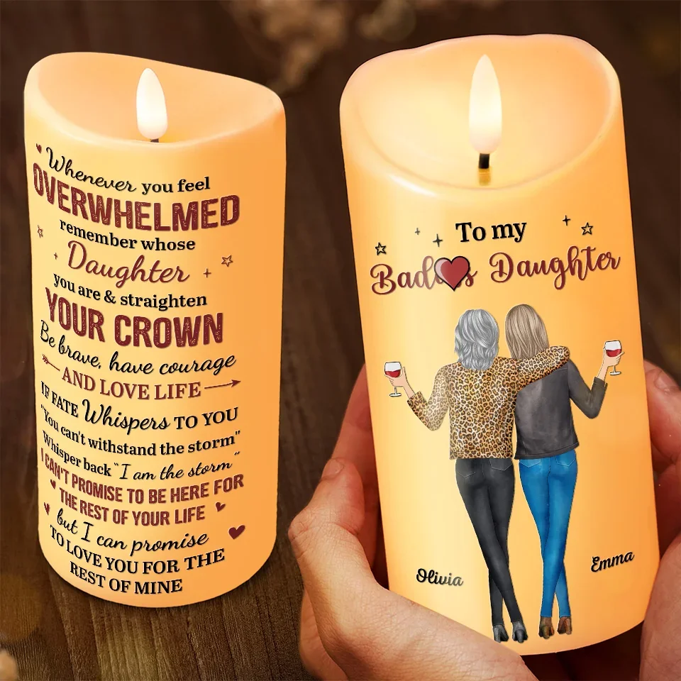 To Love You For The Rest Of My Life - Family Personalized Custom LED Candle - Gift For Daughter, Granddaughter - Image 3