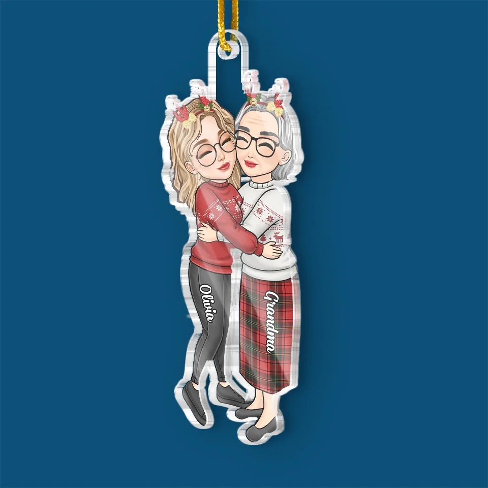 To Me, You Are The World - Family Personalized Custom Ornament - Acrylic Custom Shaped - Christmas Gift For Son, Daughter, Mom - Image 3