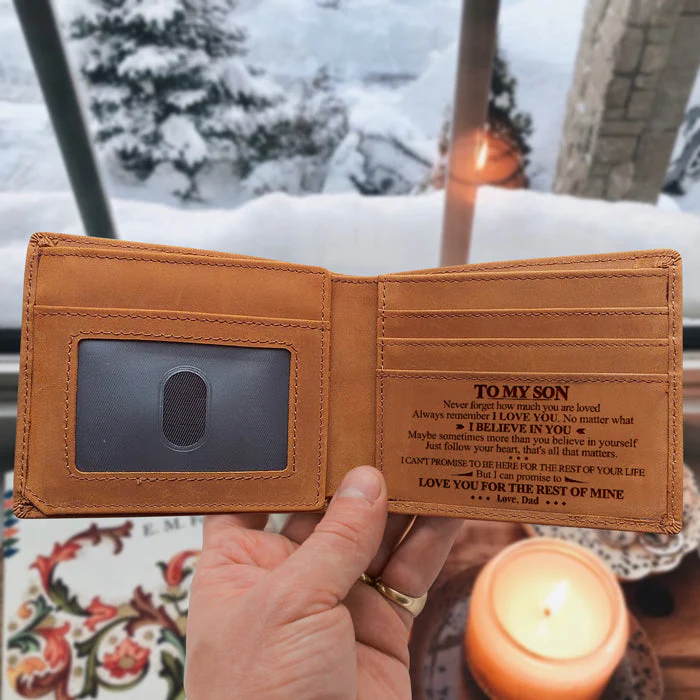 To My Son, Love You For The Rest Of My Life - Bifold Wallet - To My Son, Gift For Son, Son Gift From Dad And Mom, Birthday Gift For Son, Christmas Gift - Image 5
