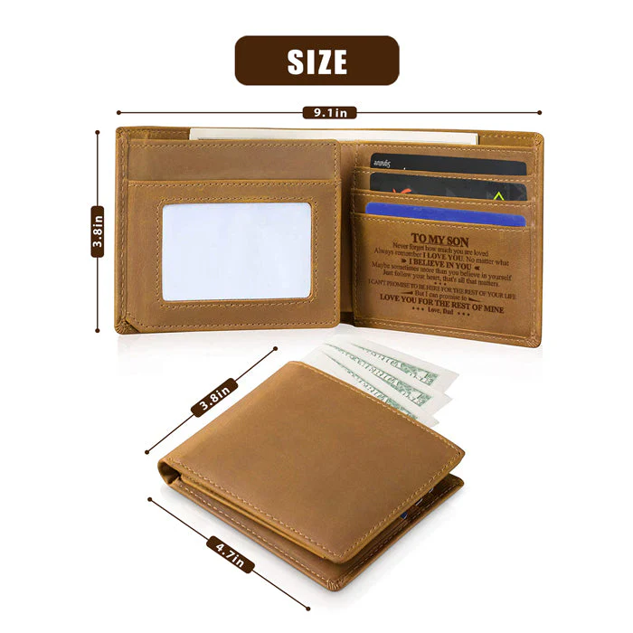 To My Son, Love You For The Rest Of My Life - Bifold Wallet - To My Son, Gift For Son, Son Gift From Dad And Mom, Birthday Gift For Son, Christmas Gift - Image 6