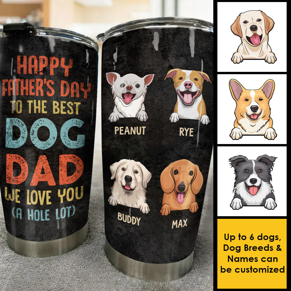 To Our Best Dog Dad - Personalized Tumbler - Gift For Father's Day - Image 3