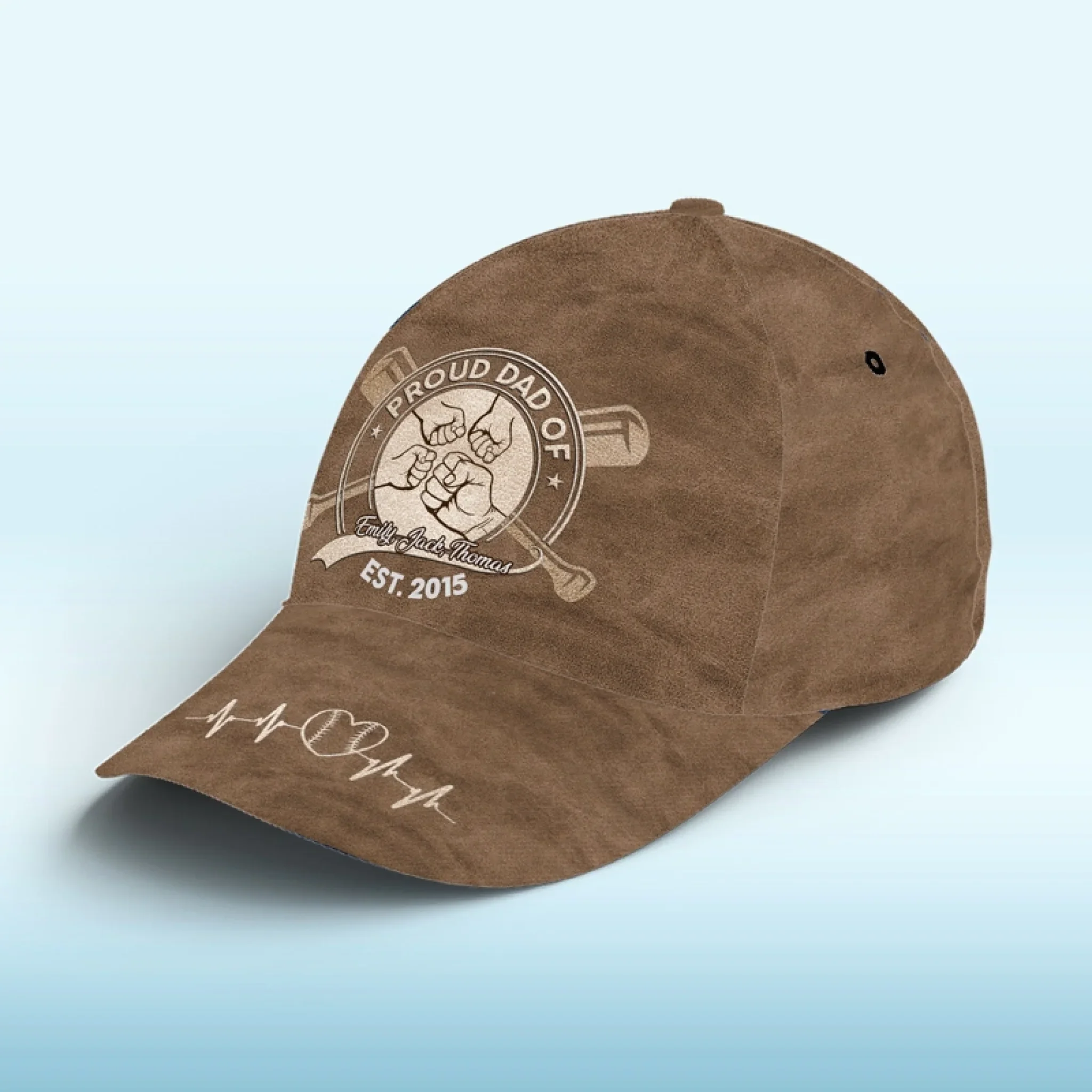 To Us, You Are Perfect - Family Personalized Custom Hat, All Over Print Classic Cap - Father's Day, Gift For Dad, Grandpa - Image 2