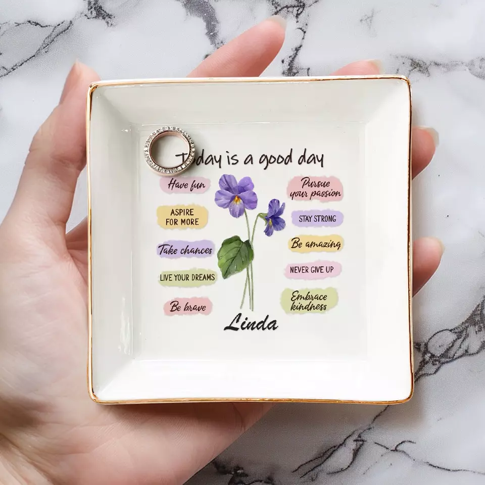 Today Is A Good Day - Bestie Personalized Custom Jewelry Dish - Gift For Best Friends, BFF, Sisters - Image 4