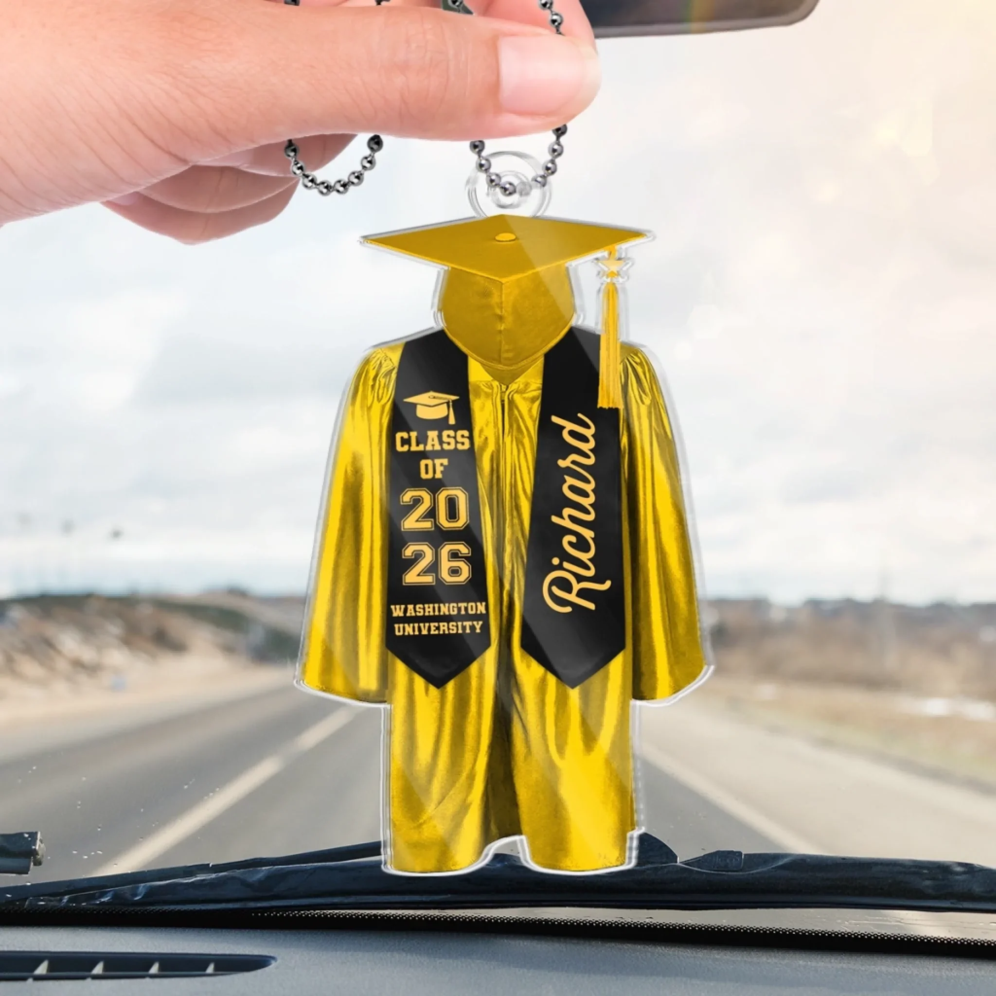 Today Is A New Beginning - Family Personalized Custom Car Ornament - Acrylic Custom Shaped - Graduation Gift For Family Members, Siblings, Brothers, Sisters - Image 3