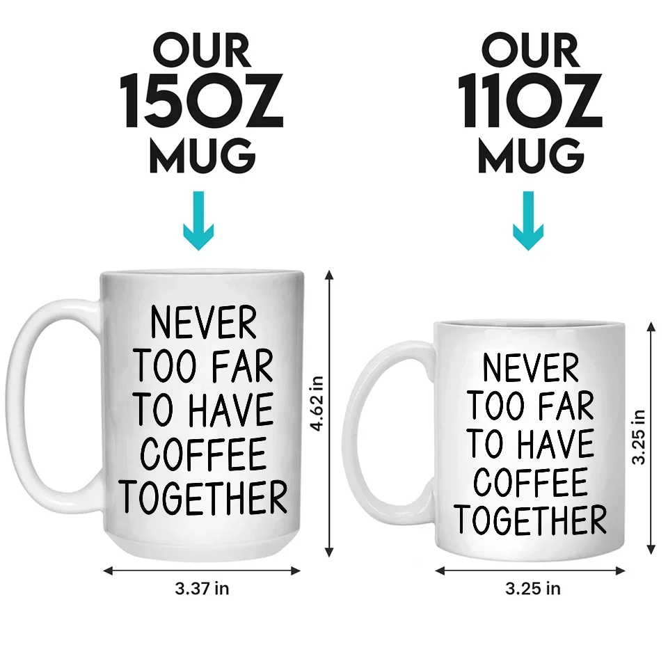 Together In Spirit, Even With A Drink Apart - Bestie Personalized Custom Mug - Christmas Gift For Best Friends, BFF, Sisters - Image 5