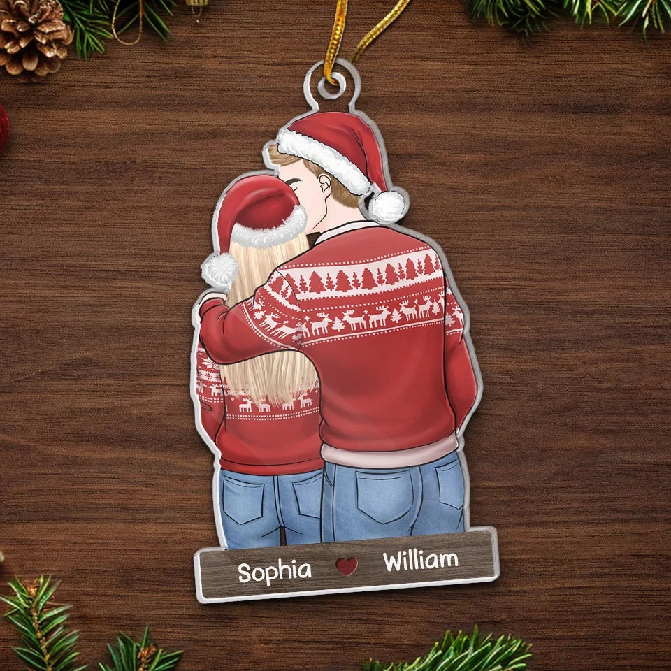 Together Is A Wonderful Place To Be - Couple Personalized Custom Ornament - Acrylic Custom Shaped - Christmas Gift For Husband Wife, Anniversary - Image 5